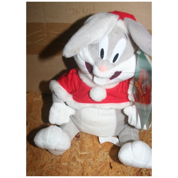 Bugs Bunny Looney Tunes Santa Christmas Music Dancing Plush - Picture 1 of 4